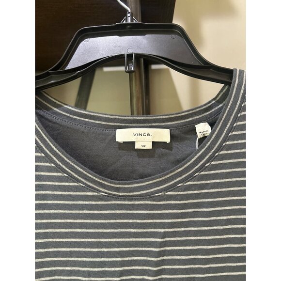 Vince Classic Stripe Tie Shirt Dress Navy White Womens Size Small - Picture 6 of 11